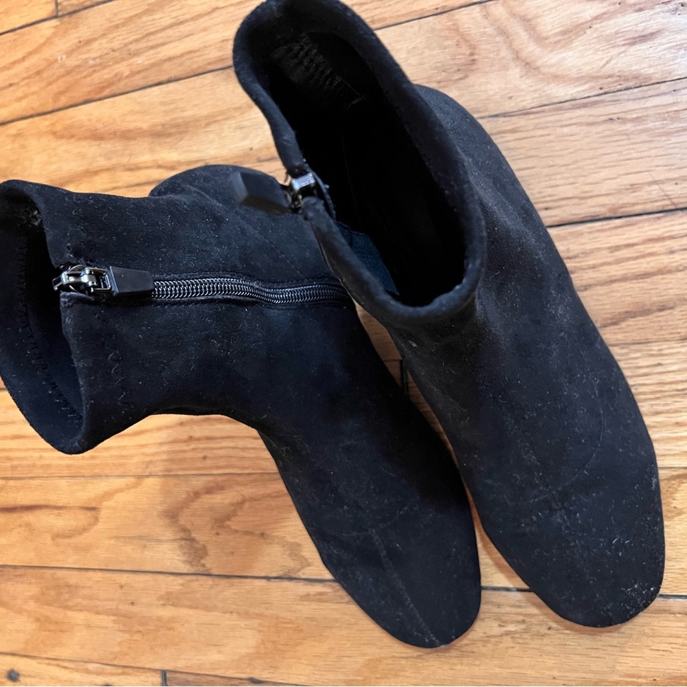 Black suede socks ankle boots